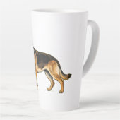 Duitsche Herder Dubbelzijdige Worp Kussen Latte Mok (Rechterhoek)