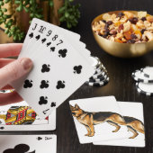 Duitsche Herder Dubbelzijdige Worp Kussen Pokerkaarten (Insitu)