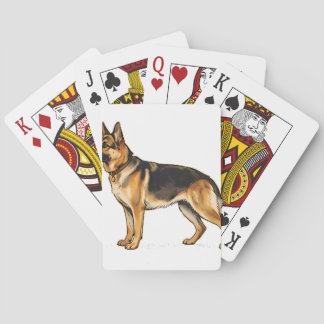 Duitsche Herder Dubbelzijdige Worp Kussen Pokerkaarten