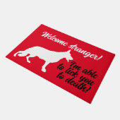 Duitsche herder vloermat deurmat (Schuin)