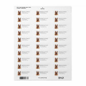 Duitsche Herdershond Retouradreslabels Etiket (Full Sheet)