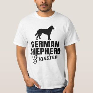 Duitscher Herder Oma Hond Liefhebber Silhouette T- T-shirt