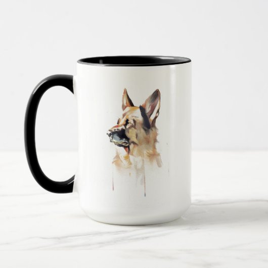 Duitscher Herdersmug, Hond Moeder Koffiekopje Mok (Links)