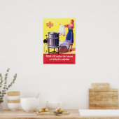 Duitse 1935 Elektrische wasmachine omkeren Poster (Keuken)