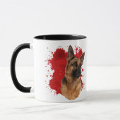 Duitse Abstracte Mok Shepherd Dog Red (Links)