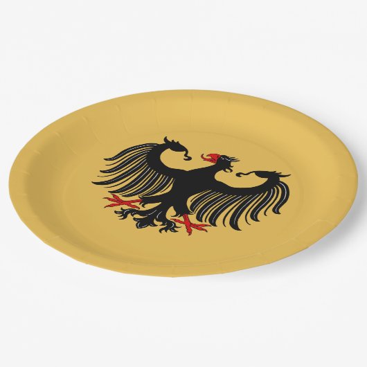 Duitse adelaar papieren bordje (Gekanteld)
