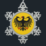 Duitse adelaar tin sneeuwvlok ornament<br><div class="desc">Dit Duitse adelmodel van Richard H. Fay smelt de moderne en middeleeuwse. Het was geïnspireerd door zowel de moderne federale adelaar als de verschillende middeleeuwse kruidachtige arenden.</div>