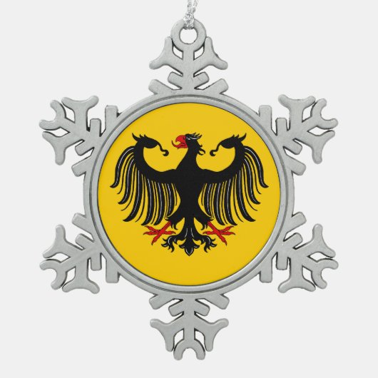 Duitse adelaar tin sneeuwvlok ornament (Voorkant)