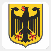 Duitse adelaar vierkante sticker (Voorkant)