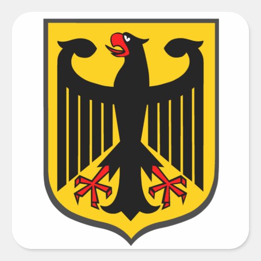 Duitse adelaar vierkante sticker (Voorkant)
