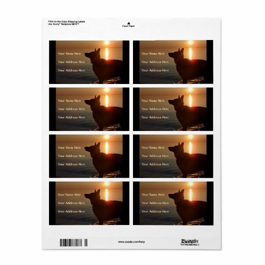 Duitse Adresetiketten van schapen Etiket (Full Sheet)