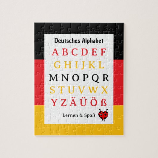 Duitse Alfabet Leren & Plezier Puzzel (Verticaal)