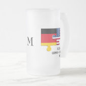 DUITSE AMERIKAANSE erfgoederen | Monogram Matglas Bierpul (Voorkant rechts)