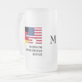 DUITSE AMERIKAANSE erfgoederen | Monogram Matglas Bierpul (Voorkant links)