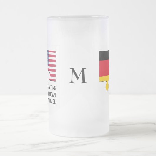 DUITSE AMERIKAANSE erfgoederen | Monogram Matglas Bierpul (Center)