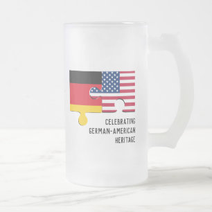 DUITSE AMERIKAANSE erfgoederen Monogram Matglas Bierpul