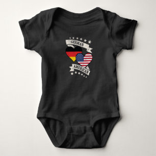 Duitse Amerikaanse hartvlaggen Duitsland Amerika Romper