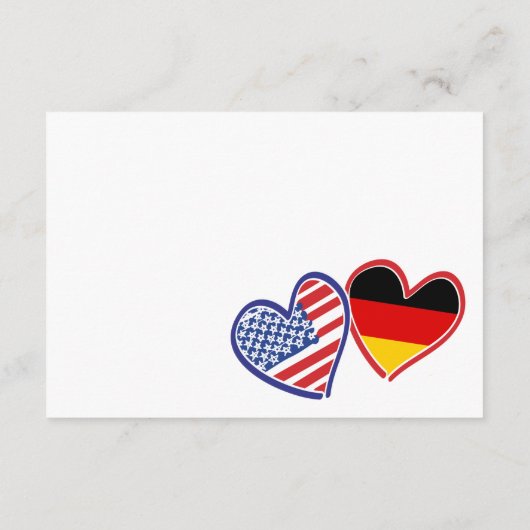 Duitse Amerikaanse hartvlaggen Informatiekaartje (Achterkant)