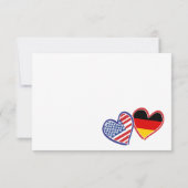 Duitse Amerikaanse hartvlaggen RSVP Kaartje (Achterkant)