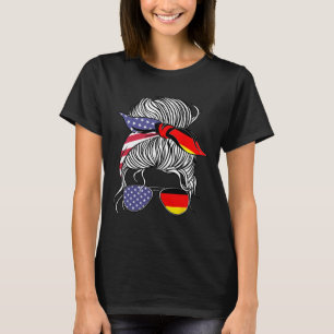 Duitse Amerikaanse Patriot Gekweekte Trotse Vrouwe T-shirt
