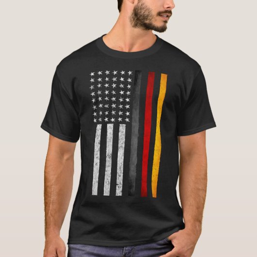 Duitse Amerikaanse vlag T-shirt (Voorkant)
