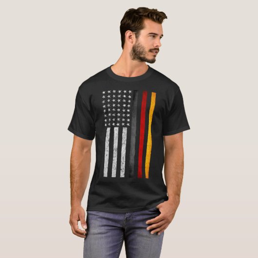 Duitse Amerikaanse vlag T-shirt (Voorkant volledig)