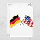 Duitse Amerikaanse vlaggen Briefkaart (Voorkant / Achterkant)