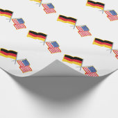 Duitse Amerikaanse vlaggen Cadeaupapier (Hoek)