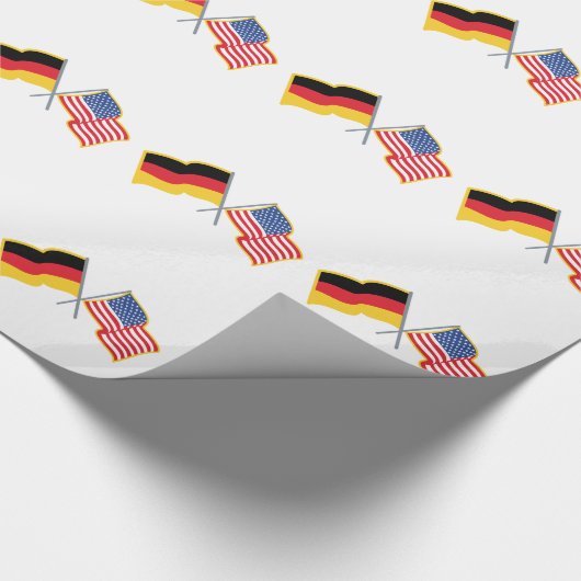 Duitse Amerikaanse vlaggen Cadeaupapier (Hoek)