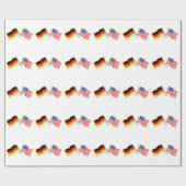 Duitse Amerikaanse vlaggen Cadeaupapier (Vlak)