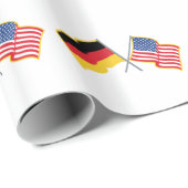 Duitse Amerikaanse vlaggen Cadeaupapier (Rol Hoek)