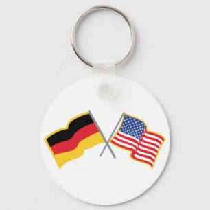 Duitse Amerikaanse vlaggen Sleutelhanger