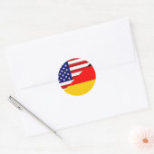 Duitse Amerikaanse vriendschap sticker (Envelop)