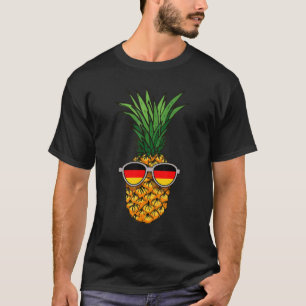 Duitse anananas Duitsland vlag zonnebril zomerti T-shirt