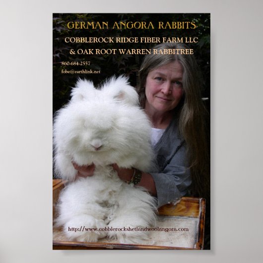 DUITSE ANGORA RABBIT MAG. VOEG TOE. POSTER (Voorkant)