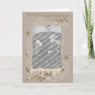 Duitse Art Nouveau Foto Lijst Kerst Kaart P