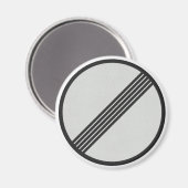 Duitse Autobahn Geen snelheidslimieten verkeersbor Magneet (Voorkant / Achterkant)