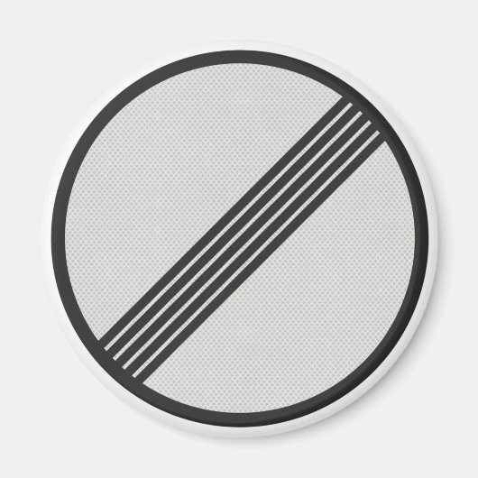 Duitse Autobahn Geen snelheidslimieten verkeersbor Magneet (Voorkant)