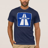 Duitse Autobahn Road Sign T-shirt (Voorkant)