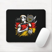 Duitse badmintonliefhebber racket shuttle Duitslan Muismat (Met muis)