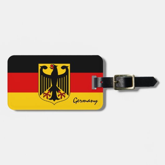 Duitse Bagagelabels, patriottische Duitse vlag Bagagelabel (Voorkant horizontaal)