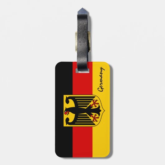 Duitse Bagagelabels, patriottische Duitse vlag Bagagelabel (Achterkant verticaal)