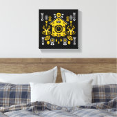 Duitse Bauernmalerei Folk Art Canvas Afdruk (Insitu (Slaapkamer))