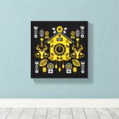 Duitse Bauernmalerei Folk Art Canvas Afdruk (Insitu (Houten vloer))