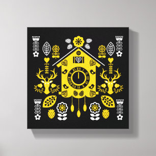 Duitse Bauernmalerei Folk Art Canvas Afdruk
