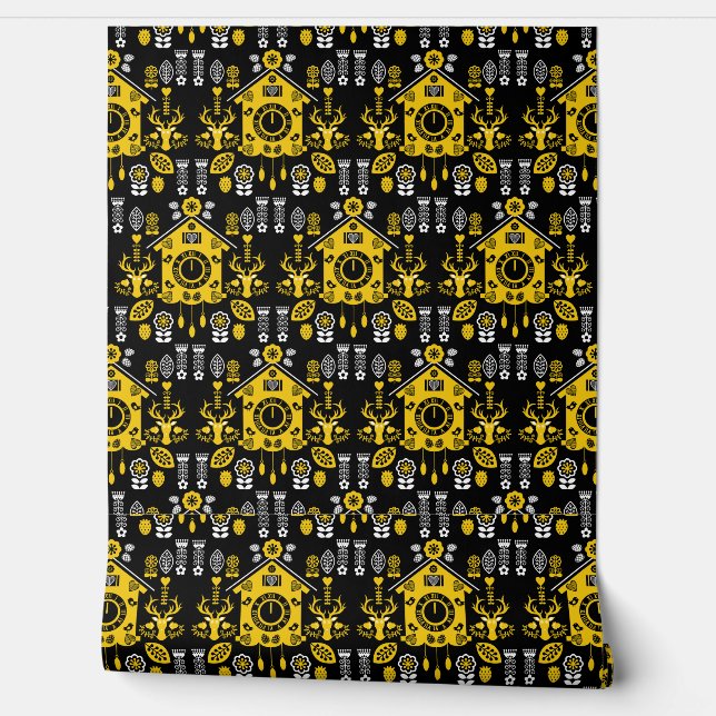 Duitse Bauernmalerei volkskunst Behang (Afrollen)