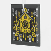 Duitse Bauernmalerei volkskunst Glas Ornament (Voorkant links)