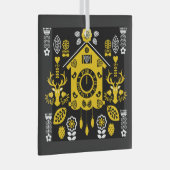 Duitse Bauernmalerei volkskunst Glas Ornament (Voorkant Rechts)