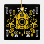 Duitse Bauernmalerei volkskunst Keramisch Ornament (Achterkant)