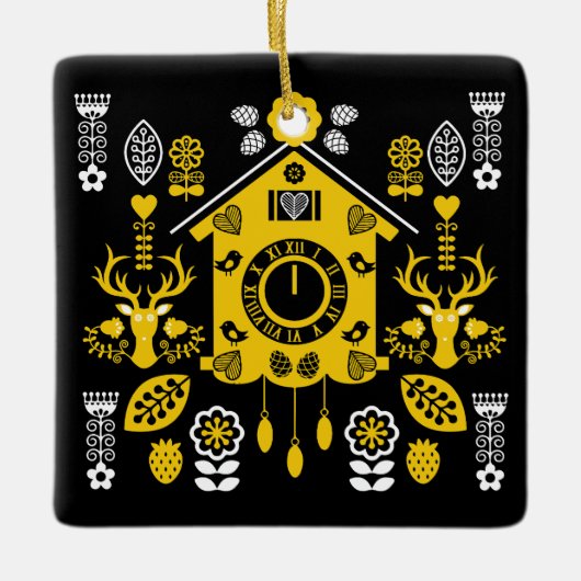 Duitse Bauernmalerei volkskunst Keramisch Ornament (Voorkant)